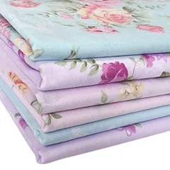 6枚 生地 はぎれ セット 手作り 北欧 かわいい おしゃれ 綿100％ 花柄 46x56cm DIY 手芸用 パッチワーク布 カットクロス 布 （バラ）