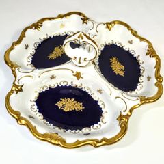 未使用保管品/GDR製】金彩/コンポート皿/3分割/Fine China/大皿 - メルカリ