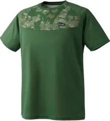 【新品】prince（プリンス） メンズ ユニセックス ゲームシャツ プリンス テニスウエアー バドミントンウェア 半袖シャツ 吸汗速乾 UPF50+　カーキ　MF4029-178