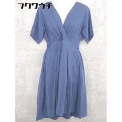 ◇ CIAOPANIC チャオパニック リネン混 半袖 ロング ワンピース ネイビー レディース 【中古】 【1002802254666】