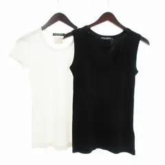 ドルチェ&ガッバーナ ドルガバ DOLCE&GABBANA 2点セット Tシャツ 半袖 カットソー ノースリーブ コットン 無地 プレート 白 黒 ホワイト ブラック 38 ■SM3のサムネイル