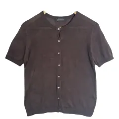 TOMORROWLAND MACPHEE ブラウン 半袖カーディガン S レディース