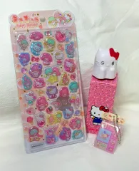 ボンボンドロップ うるつる ポップシール リトルツイン キティ マイメロディ