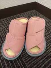 【在庫処分】介護用シューズ　あゆみ　【室内用】　L（23.5～24.5cm）　3E　オープンフィット　＃ピンク