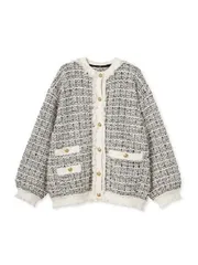 0_MIX [ミラオーウェン] ツイードニットジャケット 09WNJ241110 レディース MIX