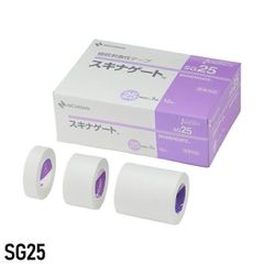 【訳アリ品】ニチバン 極低刺激性絆創膏 スキナゲート 25mm幅 7m巻 12巻入り 病院用 医療用 SG25
