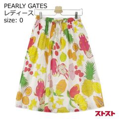PEARLY GATESパーリーゲイツ スカート カラフルフルーツ柄 size0