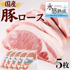 氷感熟成 国産豚ロース 切り身  5切れ  豚肉 豚ロース 切り身 かつ丼 とんかつ 工場直送 冷凍 業務用 工場直送 冷凍 ギフト対応可(+300円） 【自家製八王子ベーコンのサンプルプレゼント中】　商品NO.　100227