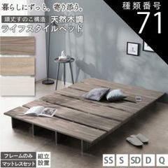 種類71：クイーン(フレームはSS×2)/ステージあり マットレスセット/シナモングレージュ/ベストセラースプリングマットレス ベッド ベッドフレーム マットレス付き シングルベッド セミダブルベッド ダブルベッド クイーンベッド ベット フレーム 木目調 ス