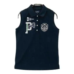 サイズ：0 PEARLY GATES パーリーゲイツ  ノースリーブポロシャツ  ネイビー系 [240101190871]# ゴルフウェア レディース ストスト