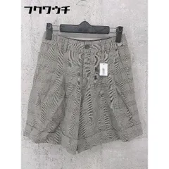 ◇ COMME CA DU MODE コムサデモード リネン混 チェック柄 ショート パンツ サイズ3 グレー レディース 【中古】 【1002801626457】