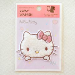 ワッペン ハローキティ HELLO KITTY サンリオ サガラ アイロン キャラクター ステッカー S01Y3268