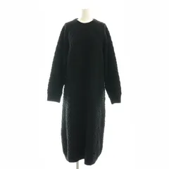 ジェラートピケ gelato pique JOEL ROBUCHON 23AW スフレアランワンピース 長袖 ロング ルームウェア 部屋着 F 黒 /NR ■OS