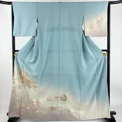 値下！新品　和田光正 訪問着 着丈162 伝統工芸師 水色 ライトブルー　ラメ 値下！新品 和田光正 訪問着 着丈162 伝統工芸師 水色 ライト
