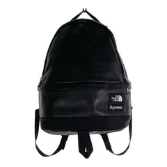 SUPREME シュプリーム 17AW THE NORTH FACE ノースフェイス  Leather Daypack レザーデイパック リュック ブラック