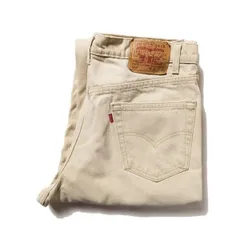 90's USA製 リーバイス Levi's 550 カラー デニムパンツ (36×36) 薄茶系 リラックス 1998年製 90年代 アメリカ製 旧タグ オールド Y2K　アメリカ古着 USED  ビンテージ ヴィンテージ