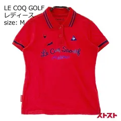 LE COQ GOLF ルコックゴルフ 半袖ポロシャツ レッド系 M [240101143570]#