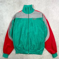 80年代 フランス製 VENTEX社製 adidas アディダス ハイネック ベロアジャージ トラックジャケット メンズL 