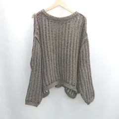 ◇ ⊇ 神戸レタス 長袖 ニット サイズ表記なし ブラウン レディース E  【1502030010251】