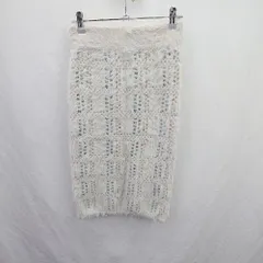 ◇ ⊇ GYDA ジェイダ ウエストゴム シャギーニット 総柄 ひざ下丈 タイト スカート サイズF ベージュ系 レディース E  【1506230017669】のサムネイル