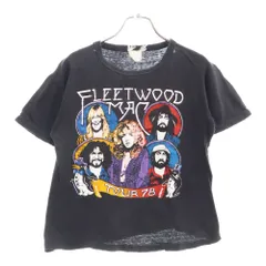 VINTAGE (ヴィンテージ) 70s FLEETWOOD MAC フロント プリント Tシャツ 半袖 カットソー ブラック