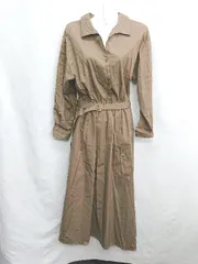 ◇ ⊂ N. 長袖 ロング ワンピース サイズM ブラウン レディース E  【1410290006856】