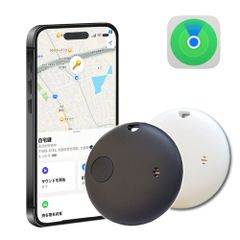 【Apple認証 技適マーク取得】スマートタグ 2個セット iPhone GPS 紛失防止タグ スマートトラッカー Apple Find My対応 キーファインダー 薄型軽量 迷子防止 ペット 鍵 財布 ブラック ホワイト