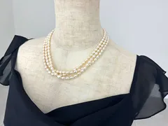 【 未使用 美品　淡水パール　３連チョーカー ネックレス② 】