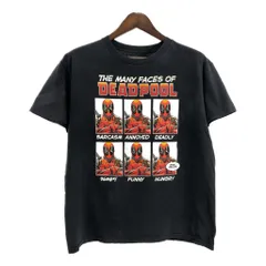 MARVEL マーベル DEADPOOL デッドプール Ｔシャツ コミックス キャラクター ブラック(メンズ L)中古 古着 U1497