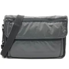 ポーター PORTER ショルダーバッグ コーティングキャンバス レザー ナイロン ブラック 吉田カバン ビジネスバッグ メンズ【中古】