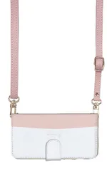 iPhone15Pro  ケース 手帳型 iPhone15 プロ スマホケース スマホショルダー レザー ストラップ シンプル バイカラー かわいい  きれいめ 調節可能 130cm  カラー04