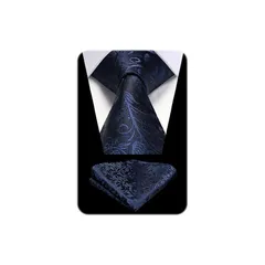 [HISDERN] ペイズリー柄 ネクタイ チーフ セット メンズ ネービー おしゃれ 花柄 ピンク ビジネス ネクタイ 結婚式 二次会 入学式 卒業式 派手プレゼント