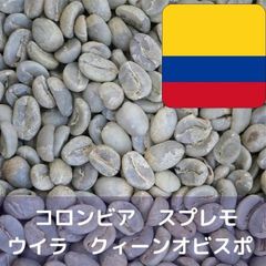 コーヒー生豆 コロンビア スプレモ ウイラ クィーンオビスポ Qグレード 1kg