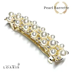 バレッタ　パール　ヘアクリップ　髪飾り