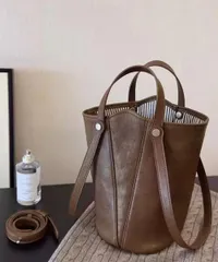 レトロバケットバッグ オシャレ 巾着ポーチ付き☆3WAY 手提げ 肩掛け 斜め掛け ハンドバッグ ショルダーバッグ ミニトート レディース