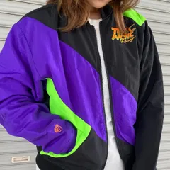 80's Nylon Padded Racing Jacket. レーシングジャケット　USA製　古着　ナイロン ブラック　中綿ブルゾン
