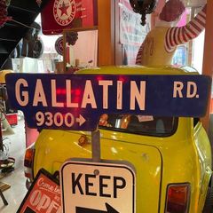 ヴィンテージ 看板 GALLATIN RD [S-45-8] ストリート サイン アメリカン雑貨 アメ雑 ロードサイン