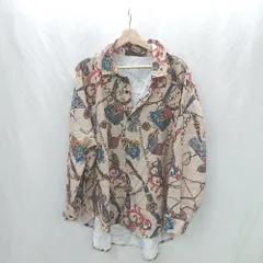 ◇ ⊇ neos -addictive design ネオス 総柄 長袖 シャツ サイズL グレー系 メンズ E  【1506130004684】のサムネイル