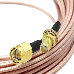 ST TS SMA 同軸 延長 ケーブル RG316 RP-SMA コネクタ付き オス メス 高耐久 低損失 テフロン( 20m)
