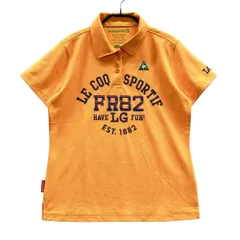サイズ：L LE COQ GOLF ルコックゴルフ  半袖ポロシャツ ロゴ刺繍  オレンジ系 [240101535889] ゴルフウェア レディース ストスト