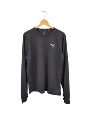 プーマ◆メンズ ランニングウェア ロング Tシャツ 長袖トップス ブラック