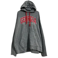 Champion ロゴスウェット パーカー XL グレー レッド チャンピオン プルオーバー ビッグサイズ 古着卸 アメリカ仕入 a703-5380