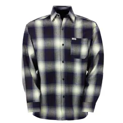 LA発祥 アメリカ製 CALTOP キャルトップ フランネル チェック 長袖 ボタンシャツ 紺 ネイビー