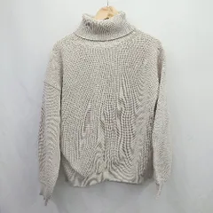 ◇ ⊇ Tiara ティアラ タートルネック ミドルゲージ 長袖 ニット サイズ表記なし ベージュ系 レディース E  【1506230020010】