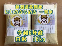 新潟県　長岡産　令和6年産　にじのきらめき　10㎏（5kg×2）　白米　精米　送料無料