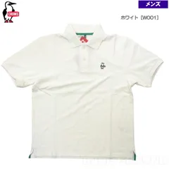 チャムス / ブービー ポロシャツ メンズ： ホワイト［W001］ L