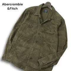 Abercrombie&Fitch アバクロンビー＆フィッチ 通年【迷彩 カモフラ柄 総柄】 長袖 ワーク シャツ ジャケット Sz.M メンズ