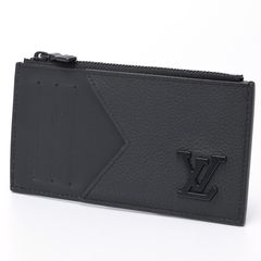 ルイヴィトン / LOUIS VUITTON　LVアエログラム コイン カードホルダー / カードケース　M82084　グレインカーフレザー　ブラック  【中古】 商品番号 S-158132
