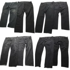 古着卸 まとめ売り リーバイス 501 ブラック デニム パンツ 8枚セット (メンズ 42 /44 ) アメカジ フェード 皮パッチ 中古 古着 NB2511