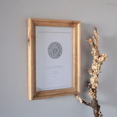 フォトフレーム A4 木製 アートフレーム 子供の絵 フォト フレーム 額縁 絵画 ブラウン ウッドフレーム チーク 天然木 無垢材 写真立て 木のフレーム 可愛い 壁掛け 結婚祝い 出産祝い 新築祝い ウェルカムボード 額 部屋 玄関 ガラス おしゃれ